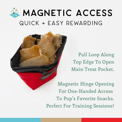 Wildebeest Dog Treat Pouch, Dog Treat Bag, Dog Training Treat Pouch, Dog Travel Bag, Pet Treat Pouch, Magnetic Closure, 2 Water-Resistant Compartments, Detachable Waist Strap & Belt Clip - Image 3