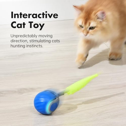 Petgravity Speedy Sprint Ball Toy for Cat Type-C Rechargeable Interactive Cats Toy (Blue 2.0) - Image 2