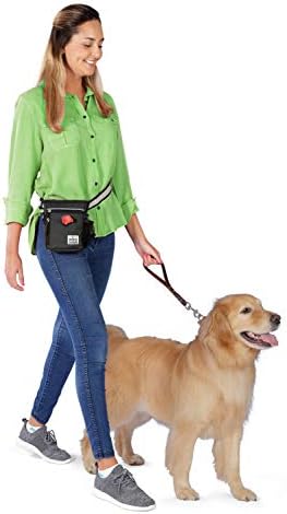 Mobile Dog Gear Dog Walking Fanny Pack (6"x7", Black) - Dog Training Treat Pouch with Poop Bag Dispenser & Bags, 2 Reflective Wrist Straps, Adjustable Shoulder Strap, Flashlight, Water Bottle Pocket - Image 6