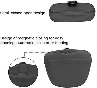 AUDWUD Silicone Dog Treat Pouch with Clicker Magnetic Closure Secure Clip - Image 3
