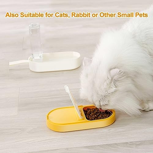 2-in-1 Dog Bowl & Water Bottle, Large Food Container for Dog Treats, Steak, Sticks, Bars - Portable Pet Dispenser for Hiking, Travel (Yellow) - Image 4