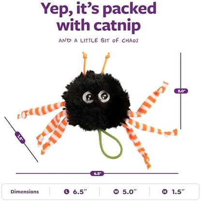 SmartyKat Halloween Soarin' Spider Launcher Catnip Cat Toy - Black/Orange, One Size - Image 3