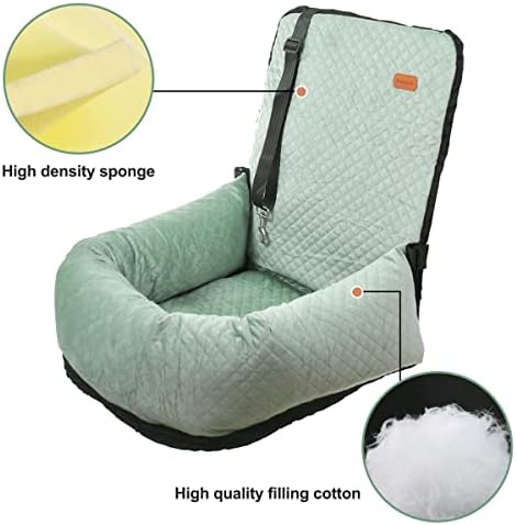 Dog Car Seat for Small Medium Dogs Pet Up to 40 lbs Green - Image 6