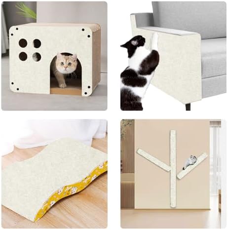SREBAY Cat Scratch Couch Furniture Protector, Self-Adhesive Scratch Pad - Image 5
