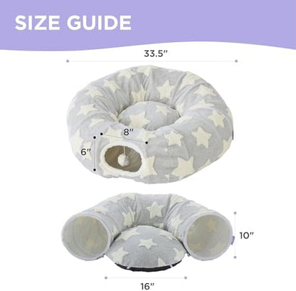 Lesure Donut Cute Jacquard Cat Tunnel Bed Kitten Toys for Puppy Bunny - Image 5