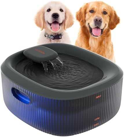 WOPET Dog Water Fountain for Large Dogs, 6L/205oz/1.6Gal Automatic Dog and Cat Water Fountain, Pet Water Dispenser with 2 Filters, Ultra-Quiet Pump, Great for Large Dogs Cats and Multi-Pet Home by WOPET