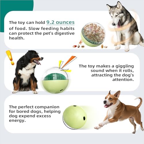 KADTC XL Rolling Dog Treat Dispenser Toys Wobble Giggle Ball, Slow Feeder - Image 5