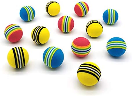 CHIWAVA 45PCS 1.7'' Foam Cat Toy Ball Rainbow Color Kitten Quiet Play Balls - Image 4