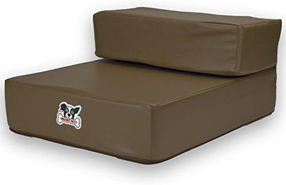 Weebo Pets Smooth Steps Folding Leather Pet Stairs (Brown) by Weebo+Pets