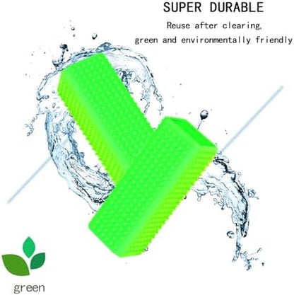 2pcs Pet Dog Cat Hair Remover, Pet Hair Removal Tool, Hollow Cleaner Brush for car，Interior, Furniture, Sofa (green and green) - Image 5