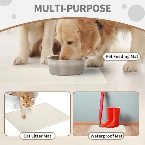 WePet Non-Slip Waterproof Pet Feeding Mat, 20x12 Inch - Silicone Dog & Cat Food Mat with Raised Edge to Stop Food Spills and Water Spills - Dishwasher Safe, Easy Clean - Image 4