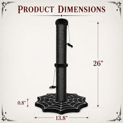 Gothic Cat Scratching Post with Spider Toys for Indoor Cats - Image 7