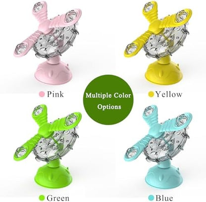 Rotating Pet Treat Dispenser Toy: 360-Degree Rotating Windmill Puzzle Toy, Window-Mounted Ferris Wheel Feeder with Suction Cups for Cats and Dogs, Suitable for Puppies (Pink) - Image 6