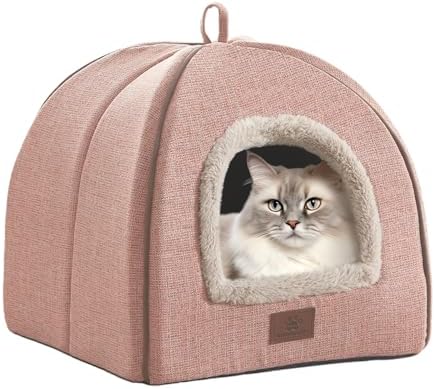 WINDRACING Cat Bed for Indoor Cats - Cat Cave Beds Cat House Cat Tent with Removable Washable Cushioned Pillow, Soft Kitten beds,Cat Beds & Furniture, for Small and Medium Pet Bed by WINDRACING