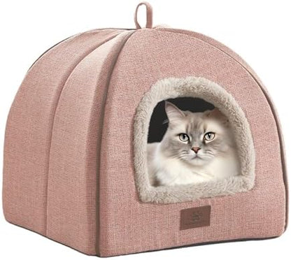 WINDRACING Cat Bed for Indoor Cats - Cat Cave Beds Cat House Cat Tent with Removable Washable Cushioned Pillow, Soft Kitten beds,Cat Beds & Furniture, for Small and Medium Pet Bed by WINDRACING