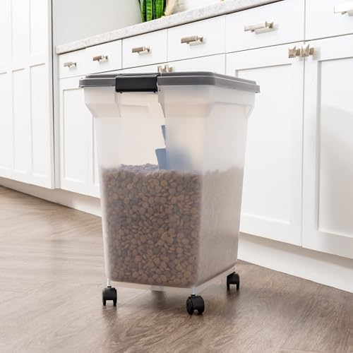 IRIS USA Dog Food Storage Container, Up to 58 lbs, Dark Gray, Made in USA - Image 3