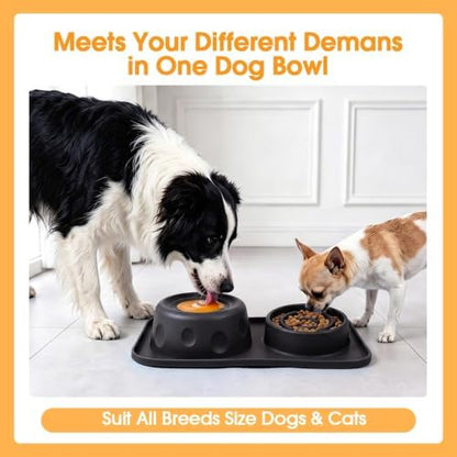 Slow Feeder Dog Bowls for Liquid/Dry Food, Bone Broth Dog Lick Bowl 380ML - Image 3
