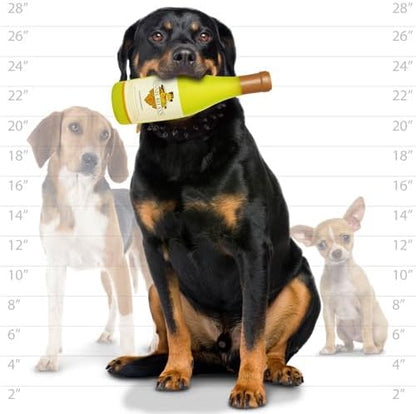 Wine Bottles - Dog Toy - 100% Vinyl. Made Durable & Strong. Novelty Play Toy. Many Bottles to Choose from and They Floats (Kennel Relaxin, Single)