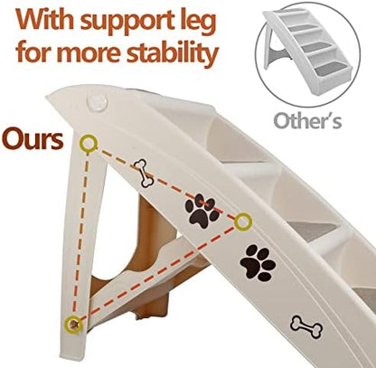 ZENY Dog Stairs for Bed 20" H, 4-Step Dog Steps for High Bed, Couch, Car - Image 4