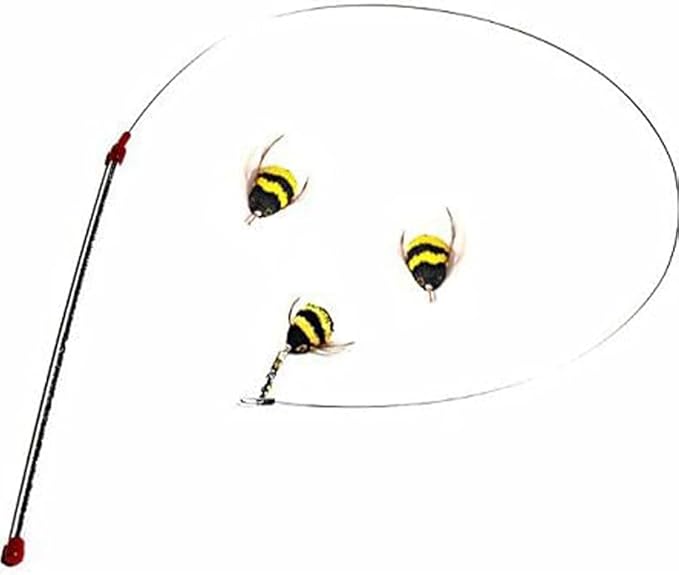 GoCat Da Bee Teaser Wand and Two Extra Bee Attachments from The Maker of Da Bird and Cat Catcher - Value Pack