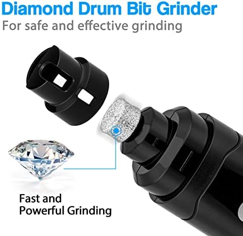 Casfuy Dog Nail Grinder Upgraded - Professional 2-Speed Whisper-Quiet Electric Pet Nail Trimmer Painless Paws Grooming & Smoothing for Small Medium Large Dogs & Cats (Black) - Image 2