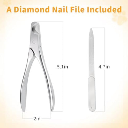 Dog Nail Clippers - All Steel Material, Dog Nnail Trimmers with Built-in Spring, Cat Nail Clipper for All Dogs Cats, Professional Pet Nail Clippers with Free Nail File - Image 5