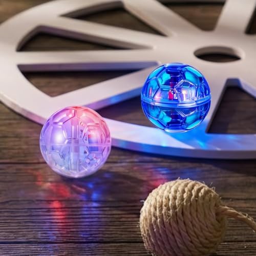 Sratte 2 Pcs Rechargeable Light up Cat Ball Ghost Hunting, Blue - Image 5