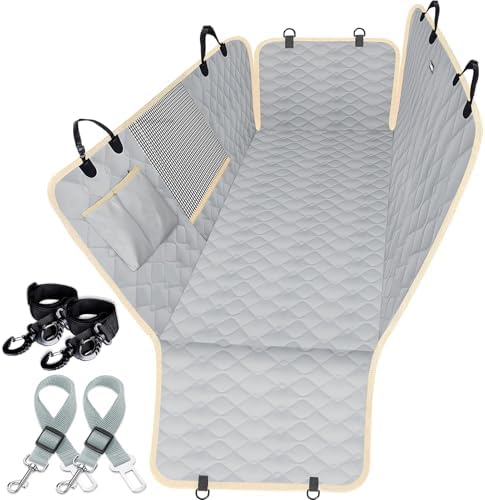 Lassie Dog Car Seat Covers for Back Seat with 2 Seat Belts, Universal Fit by Lassie