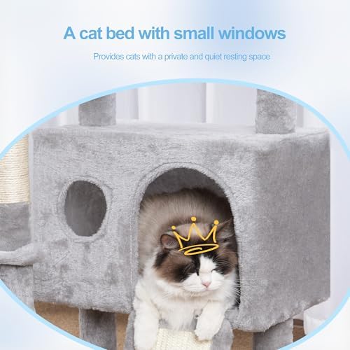 Hey-brother Cat Tree Tower with Removable Toys, Scratching Posts, MPJ008SW - Image 4