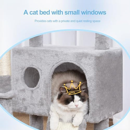 Hey-brother Cat Tree Tower with Removable Toys, Scratching Posts, MPJ008SW - Image 4