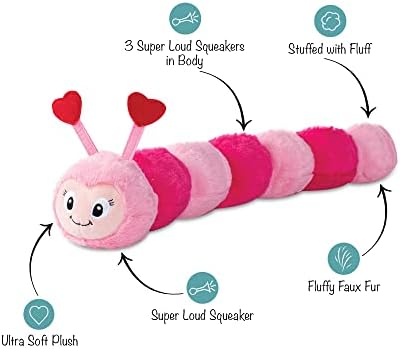 Fringe Studio Large Plush Dog Toy, Love Bug, 7.5" x 24" Long, Pet Shop Collection (289824) - Image 2