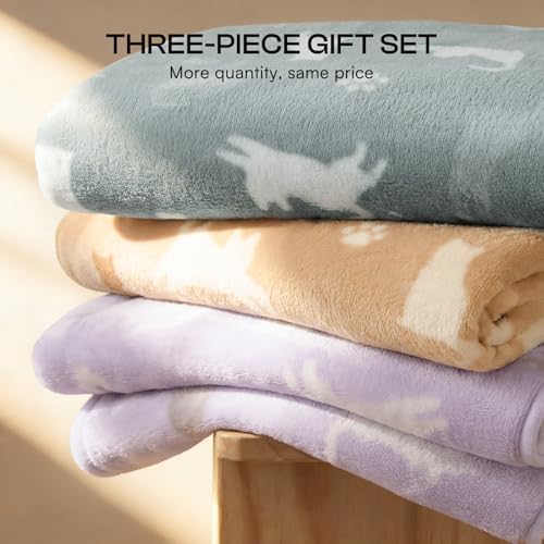 Luciphia Dog Blanket 3 Pack, Soft Cozy Fleece Throw for Puppy Cat,41"x31" - Image 5