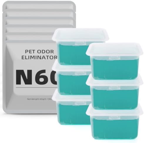 6 pack N60 Odor Eliminator, deodorizer control cat litter box by Waatoos