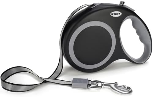 Retractable Dog Leash, 26 Feet Dog Leash for Small to Large Dogs up to 110lbs,Heavy Duty Design with Anti-Slip Handle, One-Handed Quick-Lock Braking System. by JUBDUG