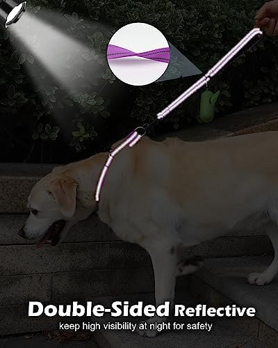 Joytale Short Dog Leash for Close Control & Training, 18", Purple - Image 5