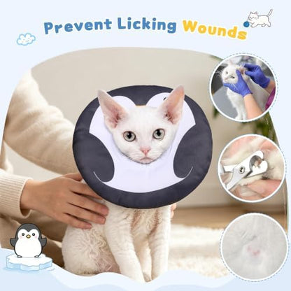 Soft Cat Cone, Medium Waterproof Cat Recovery Collar - Image 5