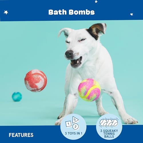BarkBox Bath Bomb 3-in-1 Interactive Rubber Dog Toy Balls - for Dogs - Image 4