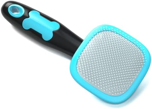 Glendan Dog & Cat Brush- Slicker Pet Brush- Shedding Grooming Tools (Blue) by Glendan