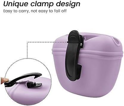 AUDWUD Silicone Dog Treat Pouch with Clicker Magnetic Closure Secure Clip - Image 4