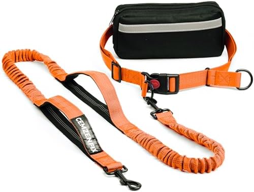 Hands Free Dog Leash with Waist Belt and Bungee for Walking by Unknown