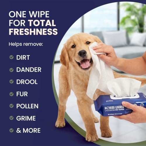 Hypoallergenic Pet Wipes for Dogs & Cats, 80 Count - Image 4