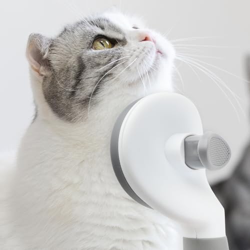Cat Brushes for Indoor Cats, Dog Brush for Shedding with Metal Cat Comb, Self Cleaning Pet Hair Brush with Release Button for Grooming Kitten(Dark Grey) - Image 5