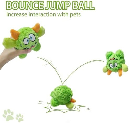 Squeaky Plush Dog Toy Ball, Dental Care, Skin-Friendly and Soft and Relieve Stress,Dog Training Interactive Pet Cute Plush Fashionable Toy Ball (Green,Large) - Image 6