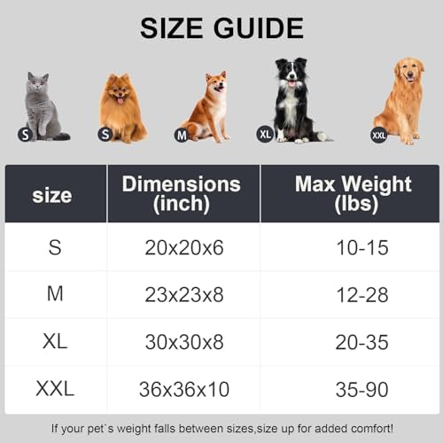 Washable Extra Large Dog Bed,Puppy Kitten Beds for Small Dogs(Grey,XXL) - Image 4