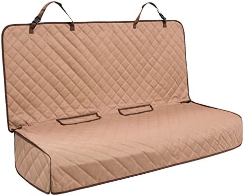 VIEWPETS Bench Car Seat Cover Protector, Waterproof Heavy-Duty, Tan by VIEWPETS