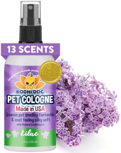 Bodhi Dog Natural Dog Cologne (Lilac) - Premium Scented Deodorizing Pet Perfume with Conditioner for Dogs & Cats - Keeps Pets Fresh & Clean - Gentle and Safe Formula, Made in USA (4 Fl Oz) by BodhiDog