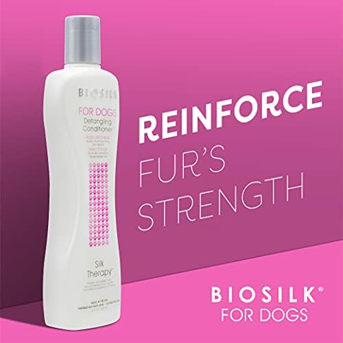 BioSilk for Dogs Silk Therapy Detangling Conditioner, 12 Fl Oz, 6-Pack - Image 2
