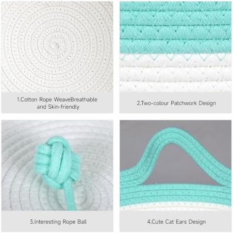 Cotton Rope Cat Bed, Instinct Hand Woven Basket with Rope Tail, Large - Image 3