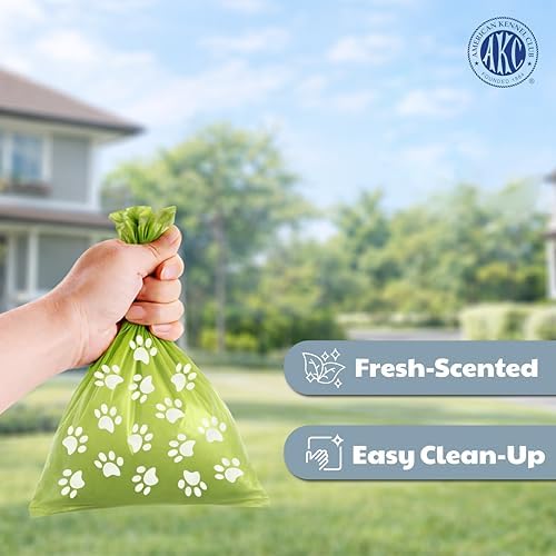 American Kennel Club - Dog Waste Bag Dispenser with 3 Refill Rolls | 60 Fresh-Scented | Leak-Proof | Heavy-Duty Poop Bags | Clip-On Holder for Leash, Easy Refill & Durable | Pantone Green & Blue - Image 5