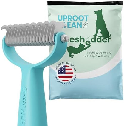 Uproot Clean Undercoat Rake & Pet Dematting Comb, Gentle on Skin: 2in1 Tool by UprootClean